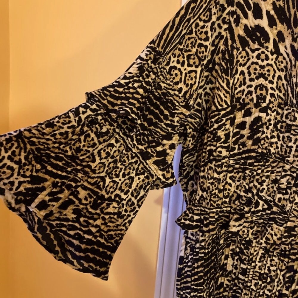 Ruffled Leopard Print Dress